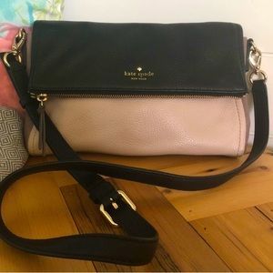 Kate Spade genuine black and tan leather crossbody